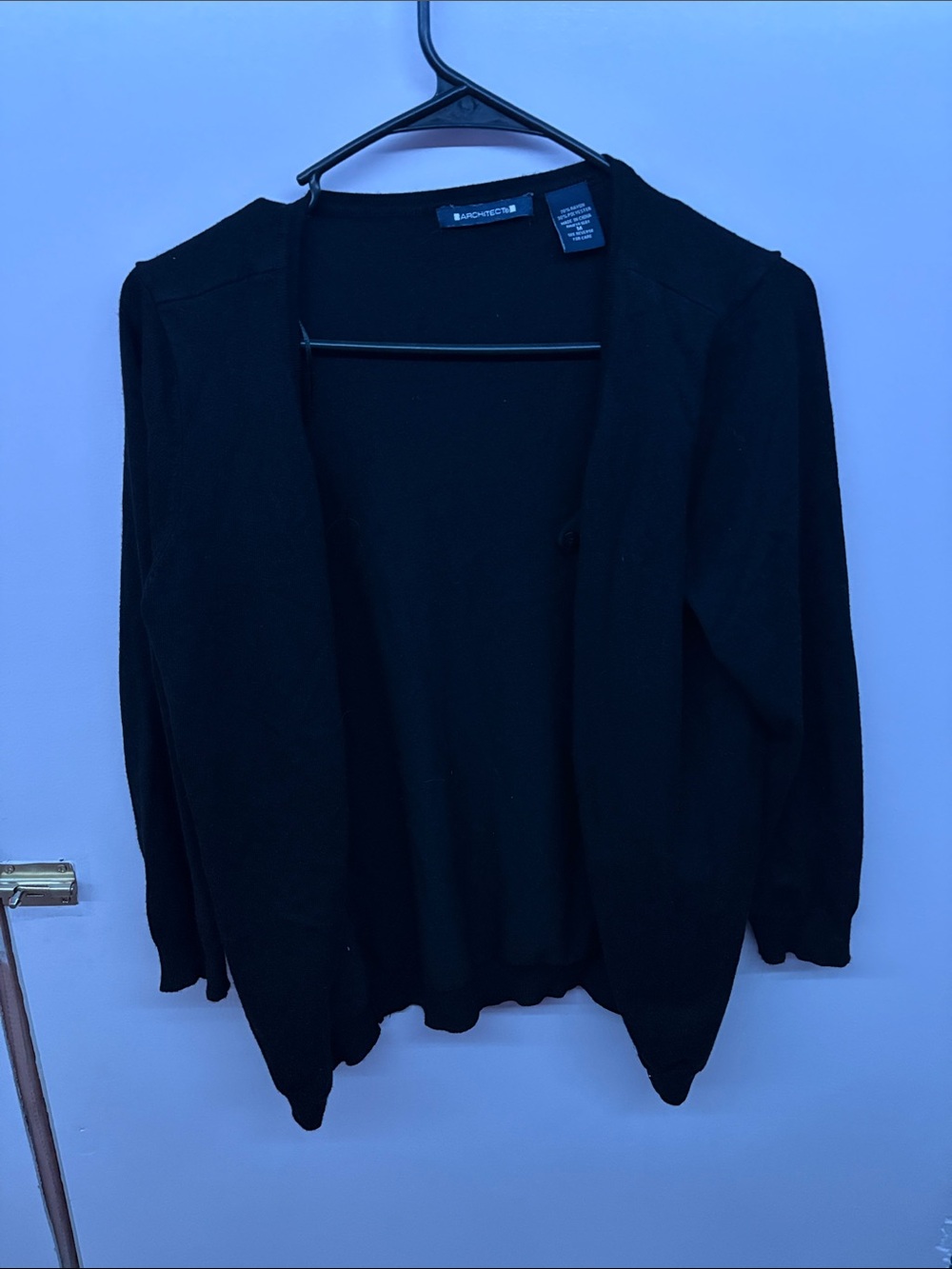 Architect Black Open-Front Lightweight Cardigan